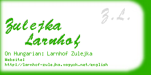 zulejka larnhof business card